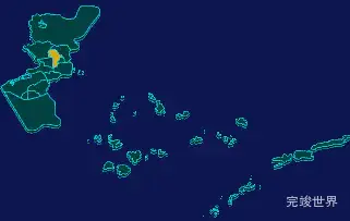 threejs珠海市香洲区geoJson地图3d地图指定区域闪烁